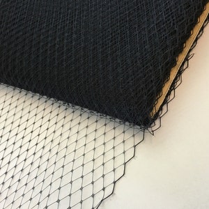 9" Black  Birdcage Veiling -1 yard