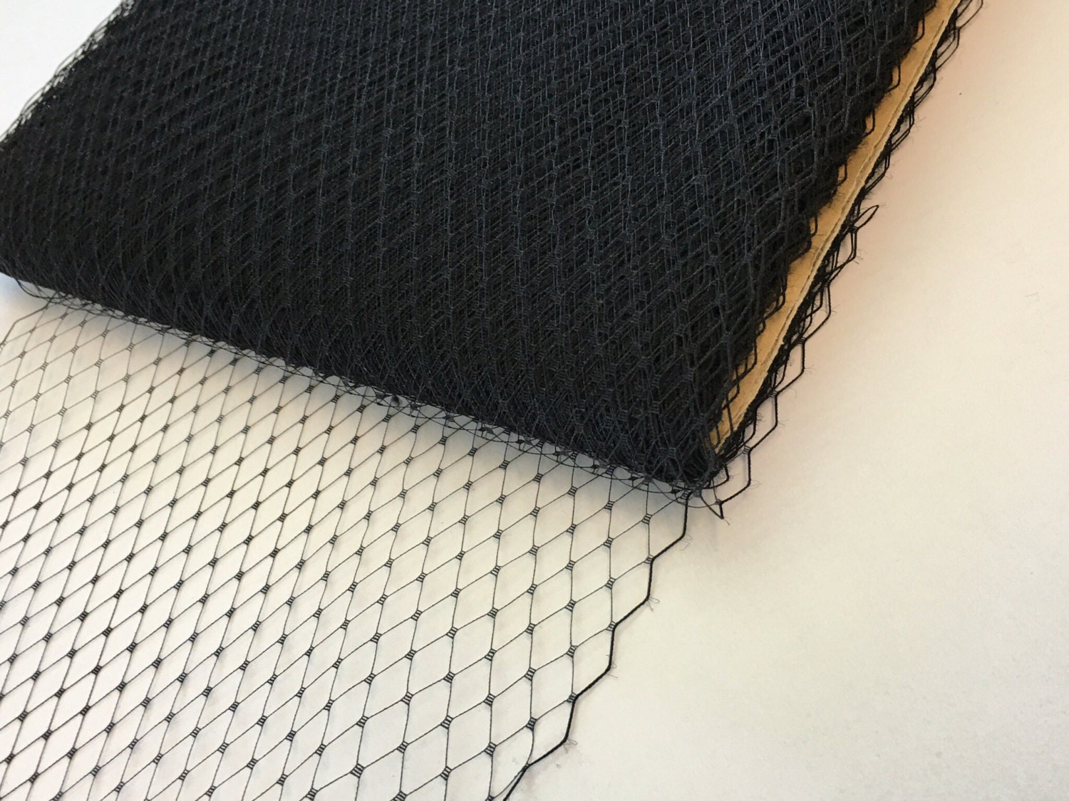 9" Black  Birdcage Veiling -1 yard