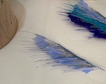 Millinery Feather Mount Baby Blue