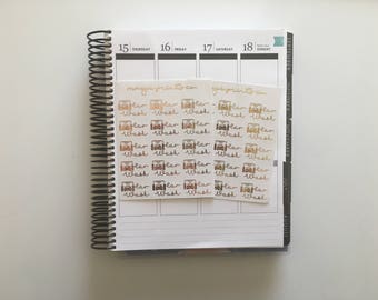 Car Wash Foil Planner Stickers!
