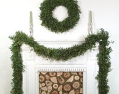 Christmas Garland, Wedding Garland, Boxwood Garland, Fresh Garland, Natural Mantle, Mantel, Wedding Decor, Real Greenery, Live Holiday Decor