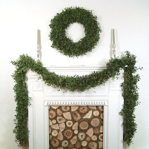 Christmas Garland, Wedding Garland, Boxwood Garland, Fresh Garland, Natural Mantle, Mantel, Wedding Decor, Real Greenery, Live Holiday Decor