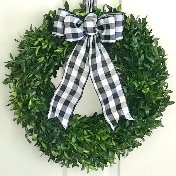 White Ribbon Wreath - Etsy