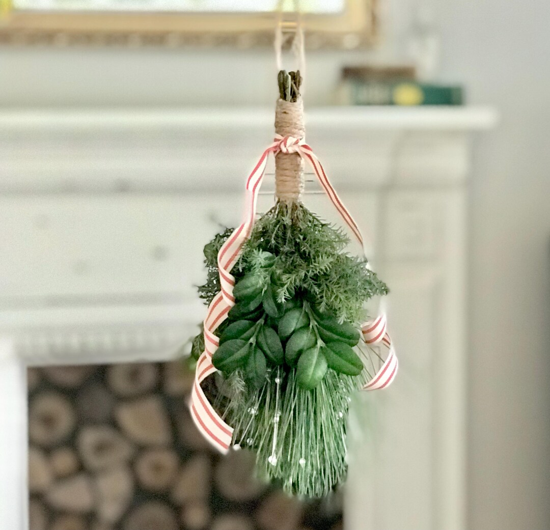 Mistletoe, Hanging Mistletoe, Farmhouse Decor, Holiday Decor, Real ...