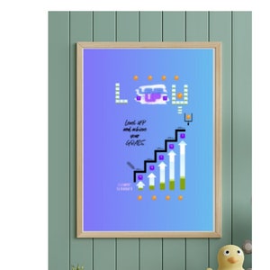 5 goals Inspirational Digital Download Kids Goal Poster