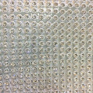 4mm Rhinestone sheets / rhinestone fabric , 44 inches long and 16 inches wide stone size 4mm iron-on mesh sheet
