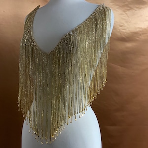 Rhinestone Fringe Chain/ Formal gown belt/ rhinestone Beautiful shine  super long