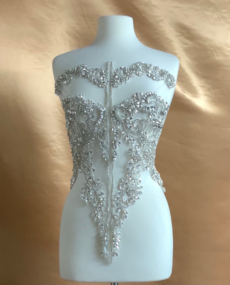 Body Rhinestones Designer Full Crystal Body Rhinestone Applique Beaded - Etsy