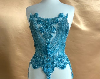 Bodice Rhinestone Applique, Beaded Wedding,Evening, Engagement,Prom, Dress