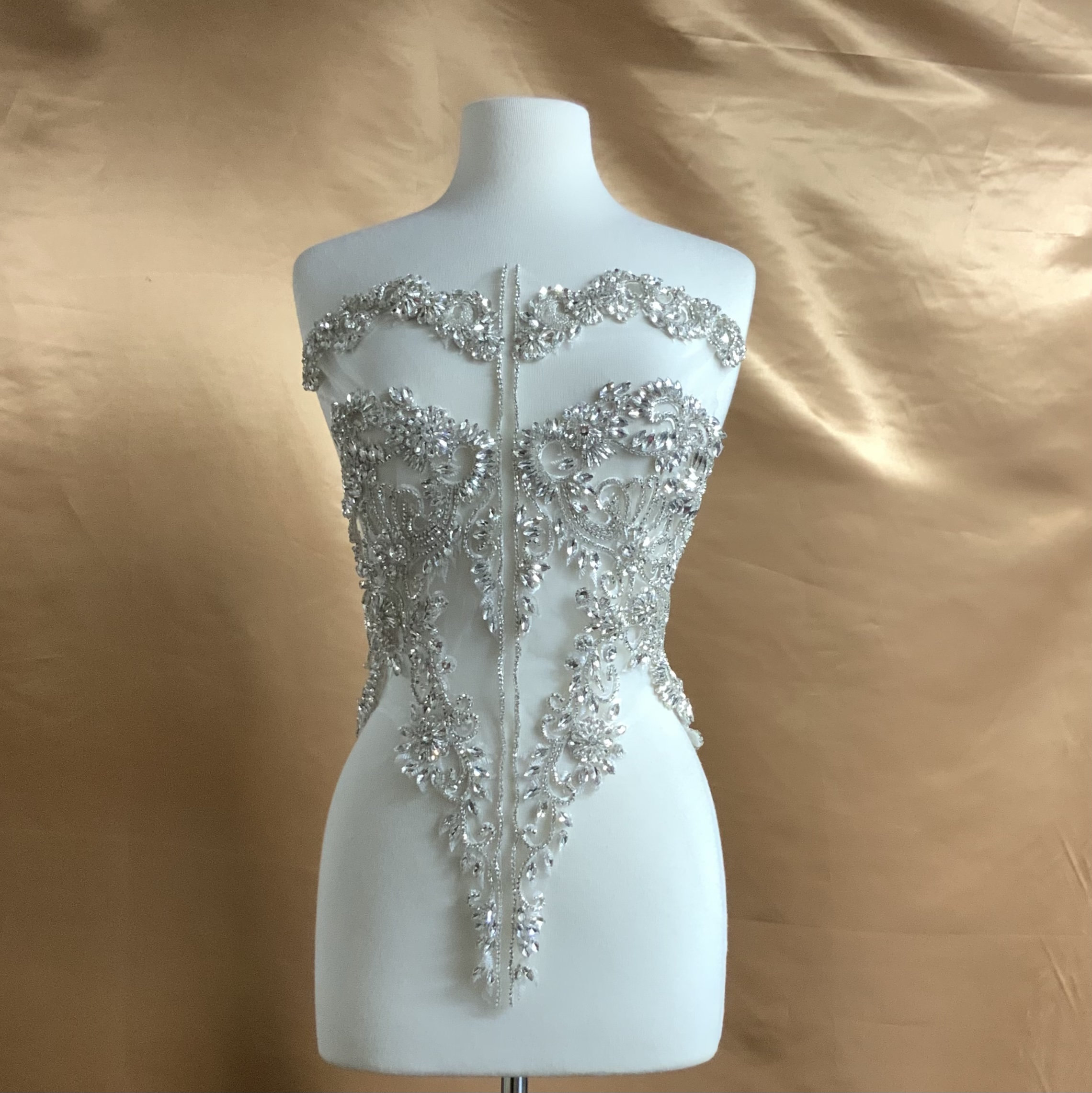 Body Rhinestones Designer Full Crystal Body Rhinestone Applique Beaded - Etsy