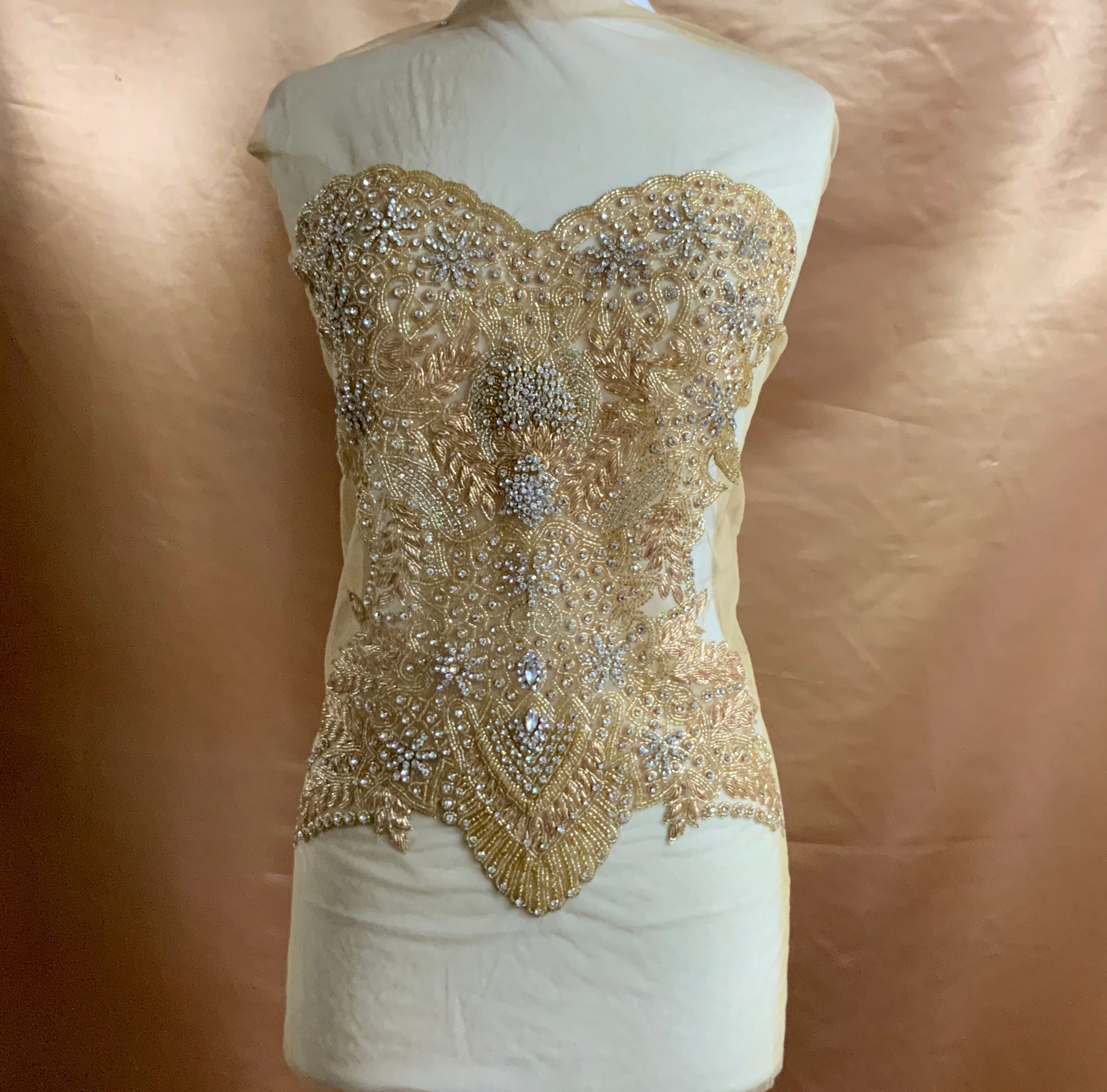 Designer Full Body Rhinestone Applique Beadedengagement - Etsy