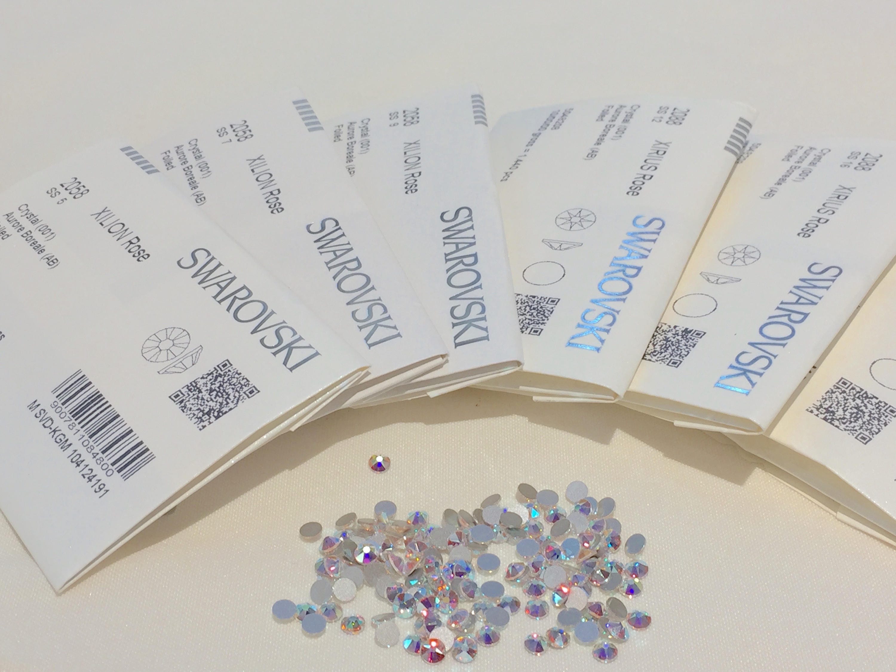 Genuine Swarovski Crystal Rhinestones flat back  - Crystal Clear AB S…