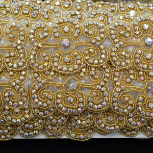 Rhinestone bridal Trim by the Yard perfect for sash 2 inches wide 071228-2 image 1