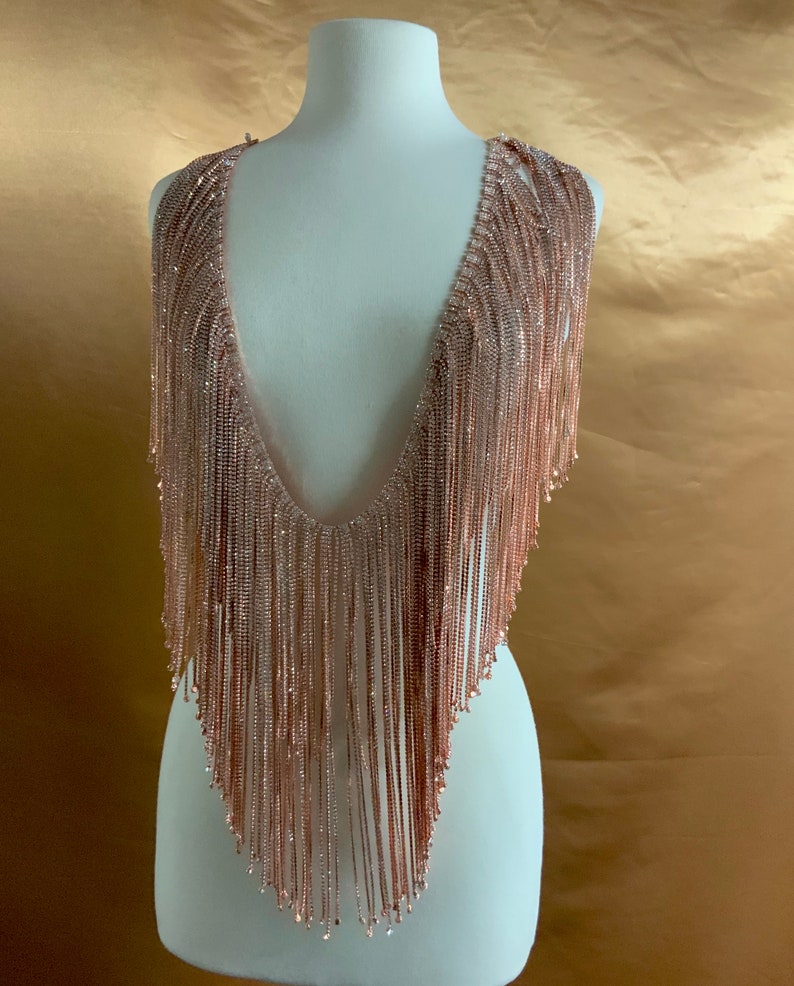 Rhinestone Fringe Chain/ Formal Gown Belt/ Rhinestone Etsy