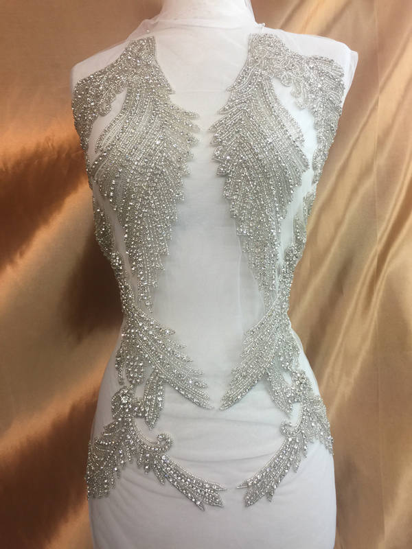 Designer Full body Rhinestone Applique Beaded Wedding Dress Etsy