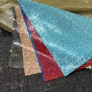 Rhinestone sheets / rhinestone fabric , 46inches long and 15 inches wide stone size 2 mm Iron-on Beautiful Rhinestone