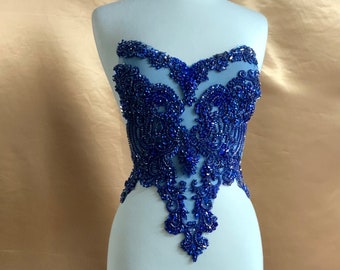 Designer Rhinestone Applique, Beaded embroidered on mesh ,tulle ,Wedding,engagement,evening,Dress, Beautiful  Shine