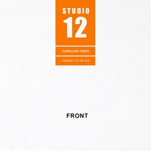 STUDIO 12 Chipboard Sheets. 8.5&quot; x 11&quot;. WHITE. STANDARD .022&quot;