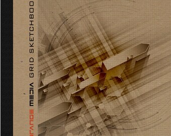 Big Grey Grid Sketch Pad. Removable Sheets. Mixed Media Paper. Reinforced Lay Flat Binding. 1/8" Box Grid (11" x 17") PAD-2550-LS