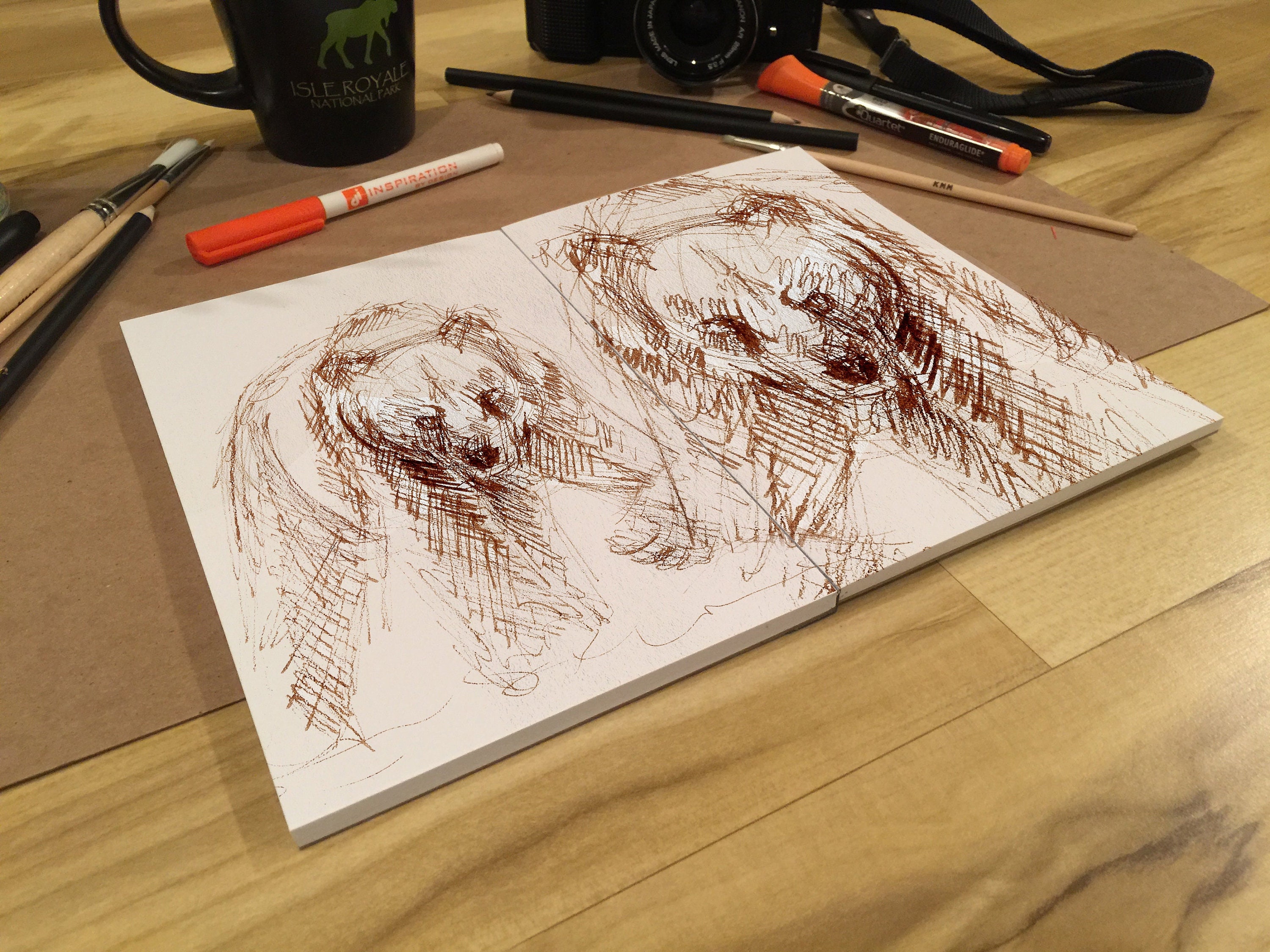 LAY FLAT Sketchbook. Removable Sheet Journal Style SKETCH Etsy