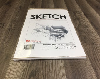 Design Ideation 11x17 Wire Bound Sketchbook - 67lb Mixed Media Paper Top Spine Binding