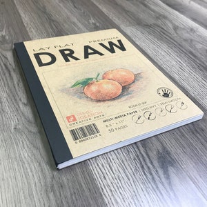 Lay Flat Sketchbook: Mixed Media Drawing Book. Removable Sheets (8.5" x 11") LF-50100-LS image 1