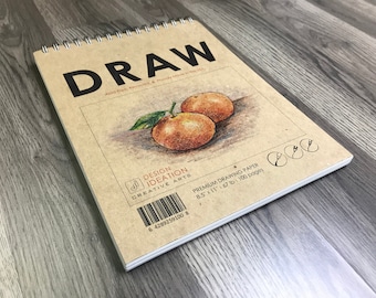 Wire Bound Sketchbook. Mixed Media Drawing Paper. Drawing Art Book. (8.5" x 11") WB-50100-TS