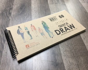 QUICK DRAW Drawing Book : Multi-media Paper Book. (6" x 12")