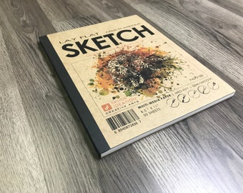 Lay Flat Sketchbook: Removable Sheets, Multi-Media Paper. Creative Project (8.5" x 11")