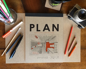 Grey Grid Sketch Pad. Removable Sheets. Mixed Media Paper. Reinforced Lay Flat Binding. (8.5" x 11") PAD-2550-TS