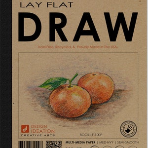 Lay Flat Sketchbook: Mixed Media Drawing Book. Removable Sheets (8.5" x 11") LF-50100-LS image 2
