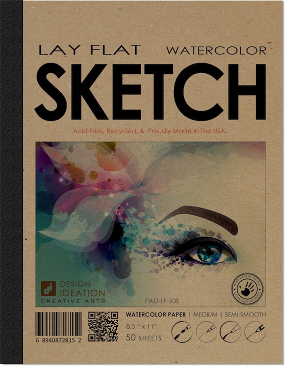 Classic Sketch Book 5.5 X 8.5 Inches - 100 Pages Heavyweight Paper For Pencil, Ink, Marker & Watercolor | Made In USA - View #3