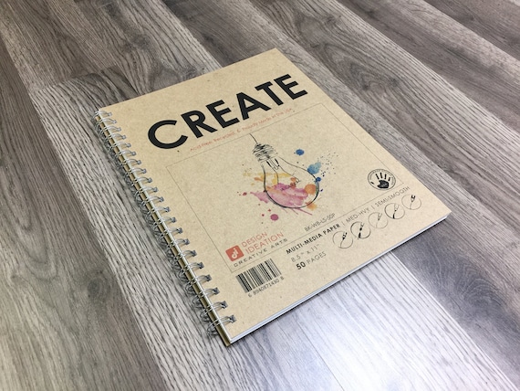 Design Ideation Sketchbook – Heavyweight 67 Lb Paper For Pencil, Ink, Marker, Charcoal & Light Watercolor