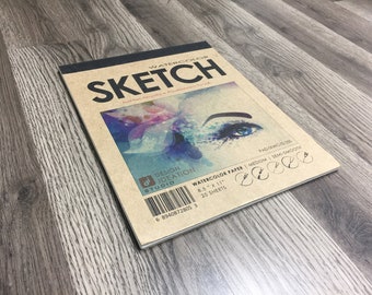 Watercolor Sketch Pad. Removable Sheets. Mixed Media Paper. Lay Flat Reinforced Binding. (8.5" x 11") PAD-2550-TS
