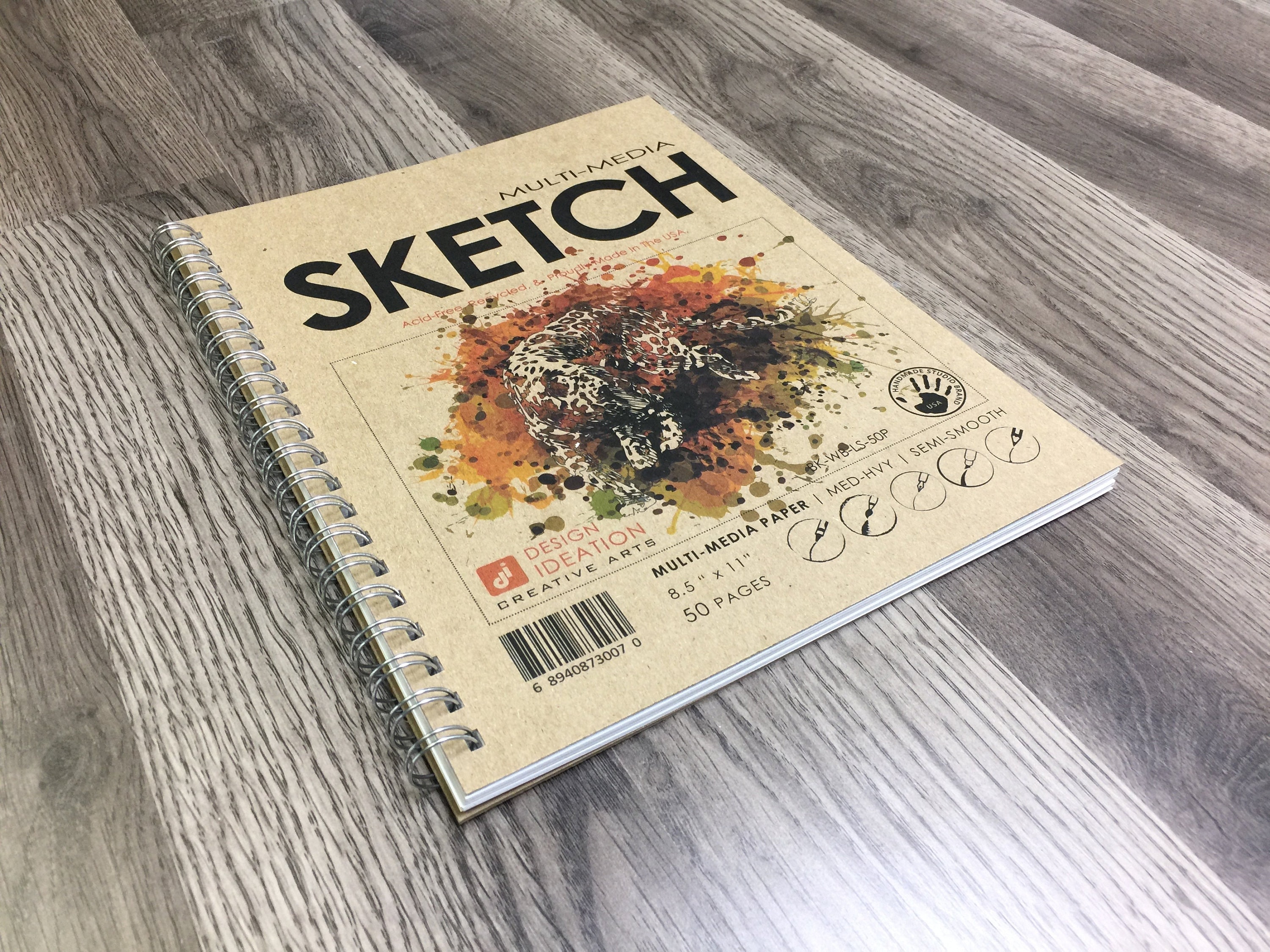  Design Ideation Multi-Media Sketch Book Spiral Bound, Heavy  Paper Sketchbook For Pencil, Ink, Marker, Charcoal And Watercolor Paints  Great For Art, Design And Education