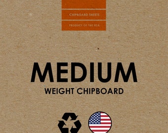 STUDIO 12 Chipboard Sheets. 8.5" x 11". MEDIUM .030”