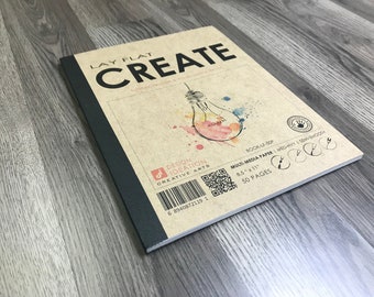 Lay Flat Sketchbook: Removable Sheets, Multi-Media Paper. Creative Project (8.5" x 11") LF-2550-LS