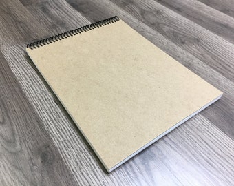 Spiral Bound Sketchbook : Multi-media Book. Simple Sketch. (8.5" x 11") SB-50100-TS