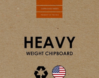 STUDIO 12 Chipboard Sheets. 8.5" x 11".  HEAVY .050”