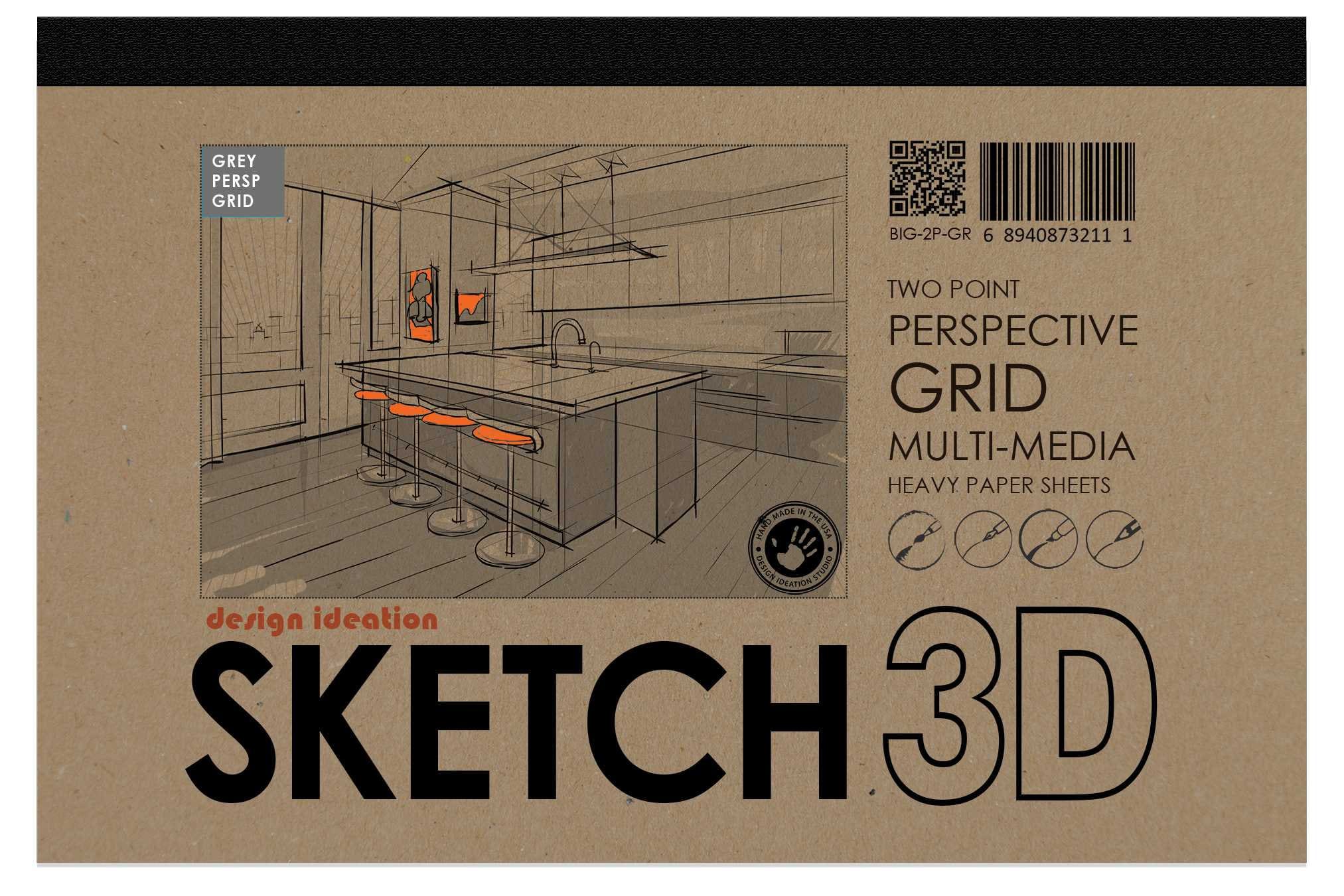 Perspective Grid Sketch Pad. Removable Sheets. Mixed Media Paper ...