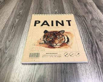 Wire Bound Sketchbook. Multi-Media Paper. Watercolor Art Book. (8.5" x 11")