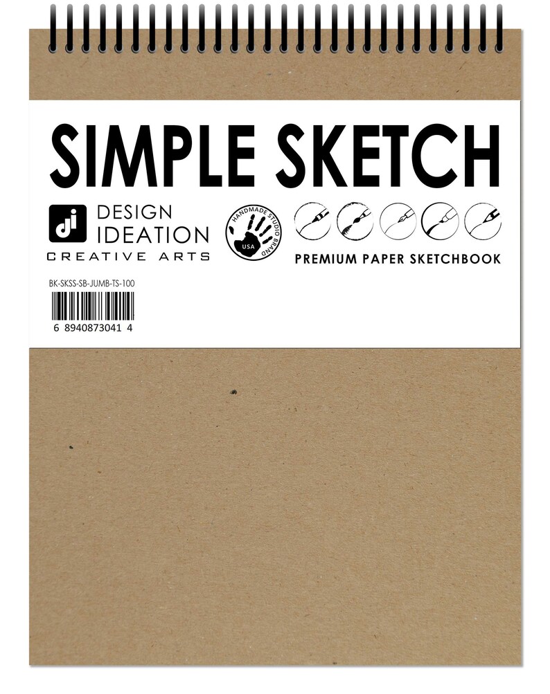 Spiral Bound Sketchbook : Multi-media Book. Simple Sketch. (8.5" x 11") SB-50100-TS image 3