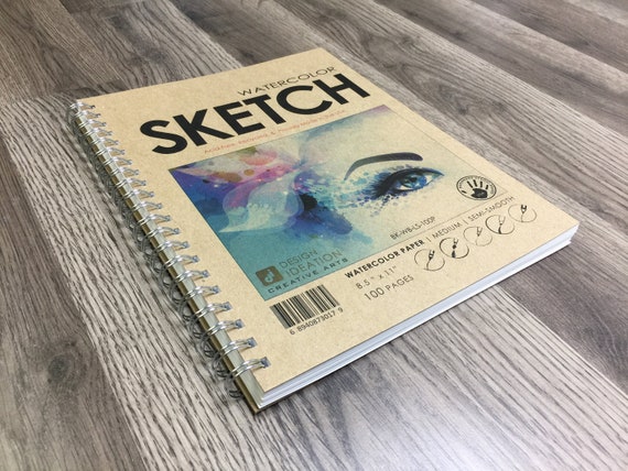 SKETCH Book. Wire Bound Sketchbook for Pencil, Ink, Marker, Charcoal and  Watercolor Paints. 8.5 X 11 