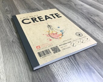 Lay Flat Sketchbook: Removable Sheets, Multi-Media Paper. Creative Project (8.5" x 11") LF-50100-LS