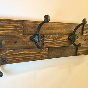 Entryway coat rack, rustic wood coat rack, wall coat hook rack, towel rack, bathroom hook rack, coat rack