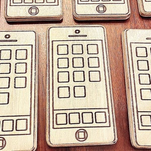 Wood Toy Phone, Montessori Phone, Children’s Play Phone