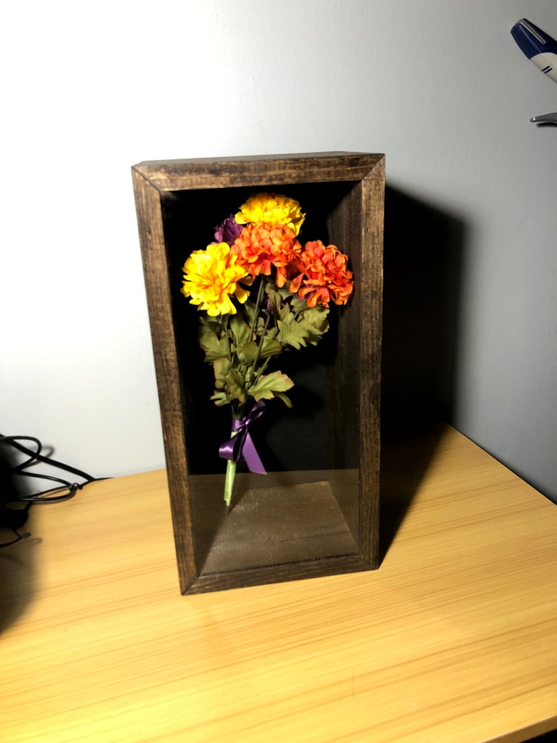 Flower Bouquet Shadow Box Rose Shadow Box Dried Flower Etsy