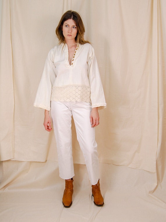 low cut peasant blouse