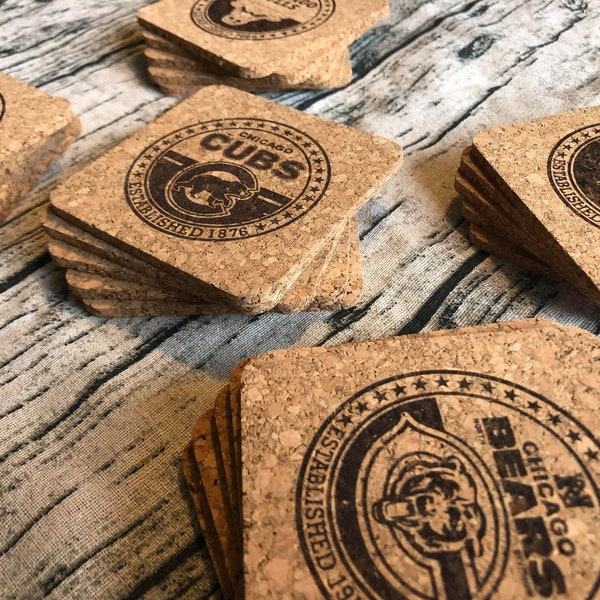 Chicago Themed Cork Coasters