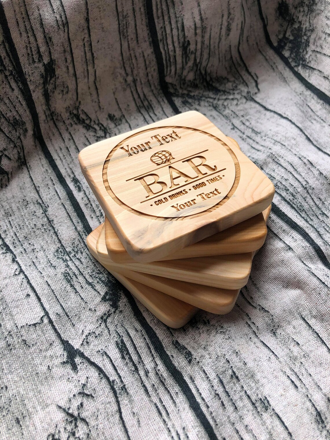 Personalized Bar Coasters Etsy